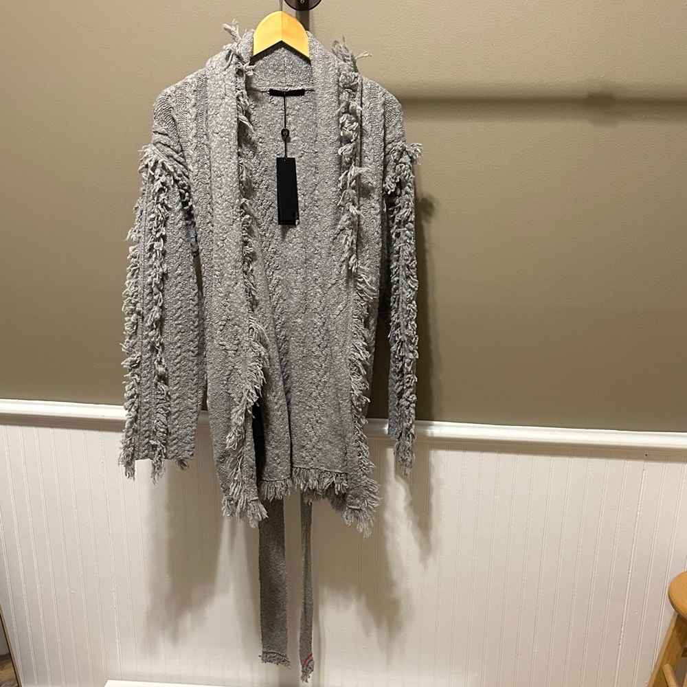Greyson Gray Fringed Cardigan